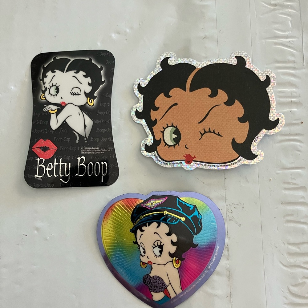 Vintage 1990s Betty Boop Stickers bundle of 3